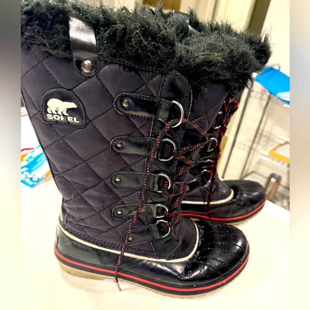 BOOTS WITH THE (faux) FUR: Sorel Tofino winter boot. Newish